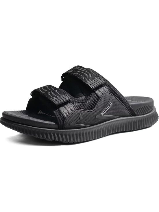 Men\'s Black Athletic Thick Cushion Recovery Sport Slides Orthotic Sandal Shoes main image 6